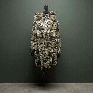 G.I.L.I. Camouflage Faux Fur Coat